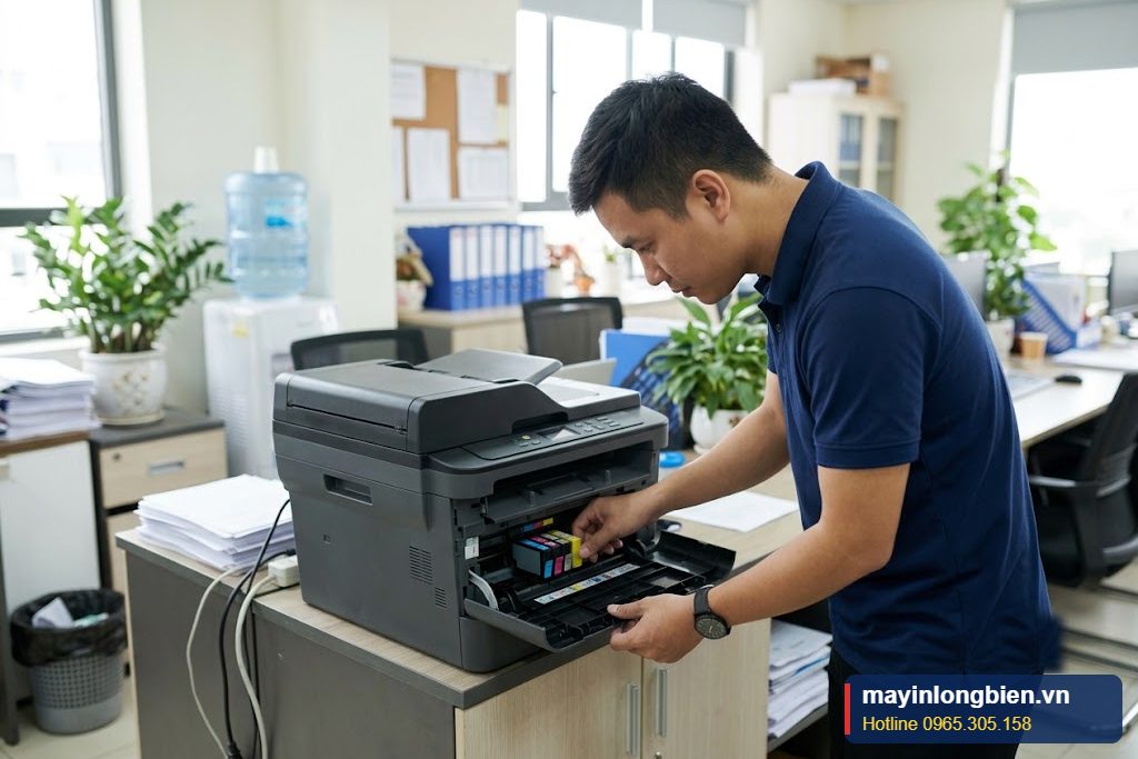 Sửa máy in HP OfficeJet Pro 8710 không nhận hộp mực tại văn phòng