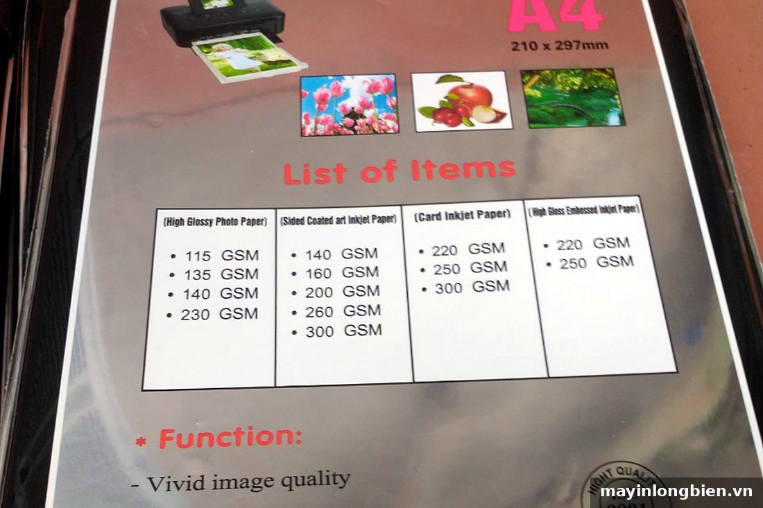 Giấy in ảnh đóng gói kín để tránh hút ẩm