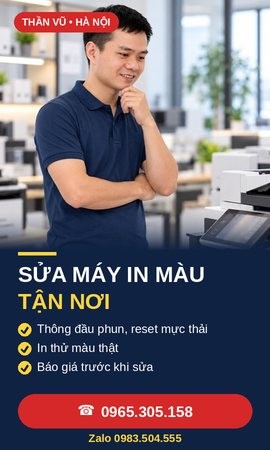 Sửa máy in màu tận nơi Hà Nội