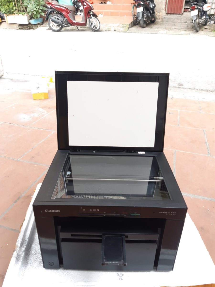 Canon MF3010 cũ mở nắp, kính scan sạch