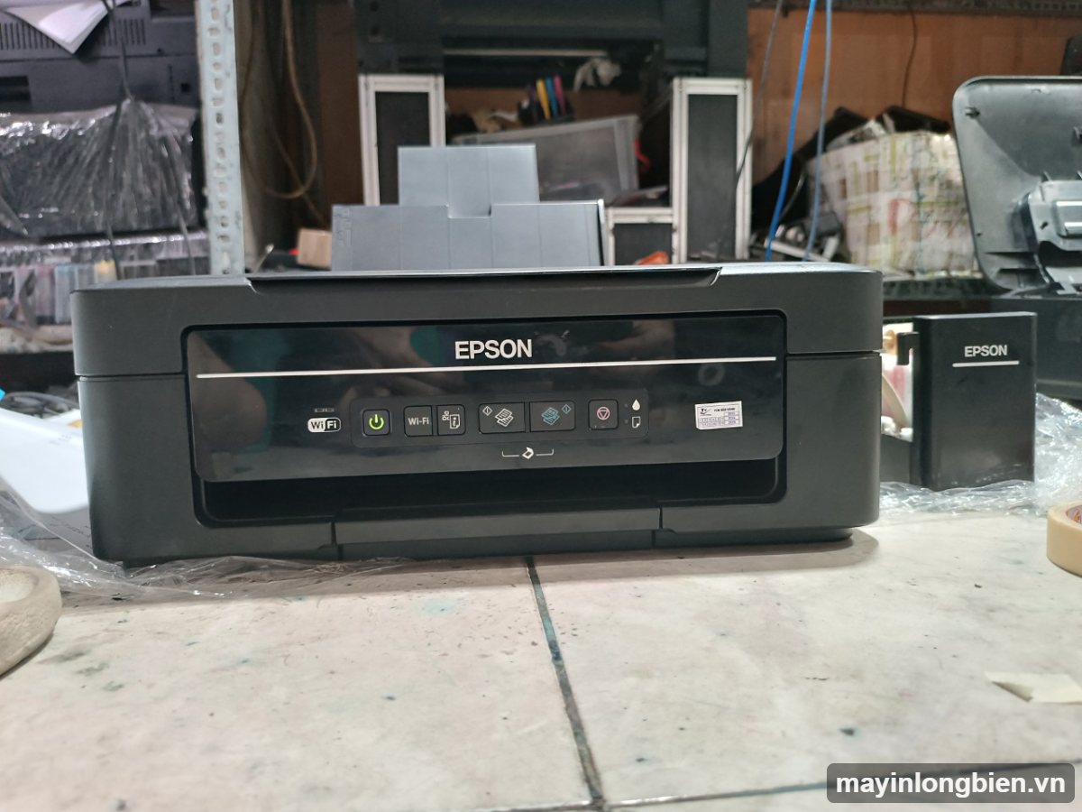 Máy in Epson L365 cũ lắp hệ thống dẫn mực ngoài tại kho Thần Vũ