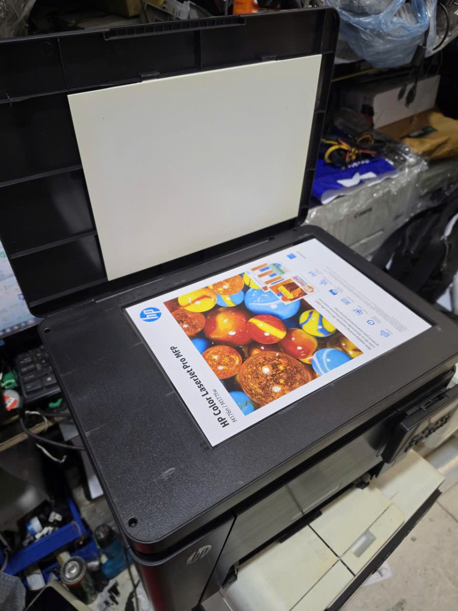 Bản in màu thực tế trên kính scan HP M176n