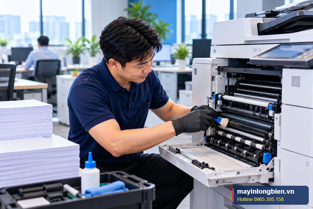 Kỹ thuật Thần Vũ bảo trì máy photocopy định kỳ tại công ty