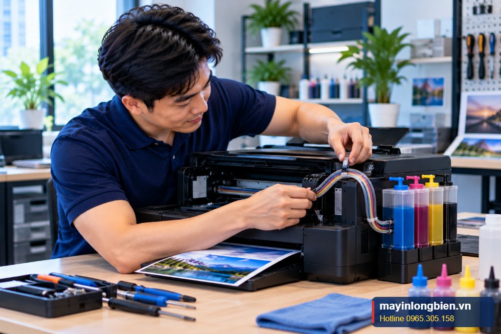 Hệ thống bình mực ngoài lắp cho máy in phun màu Epson