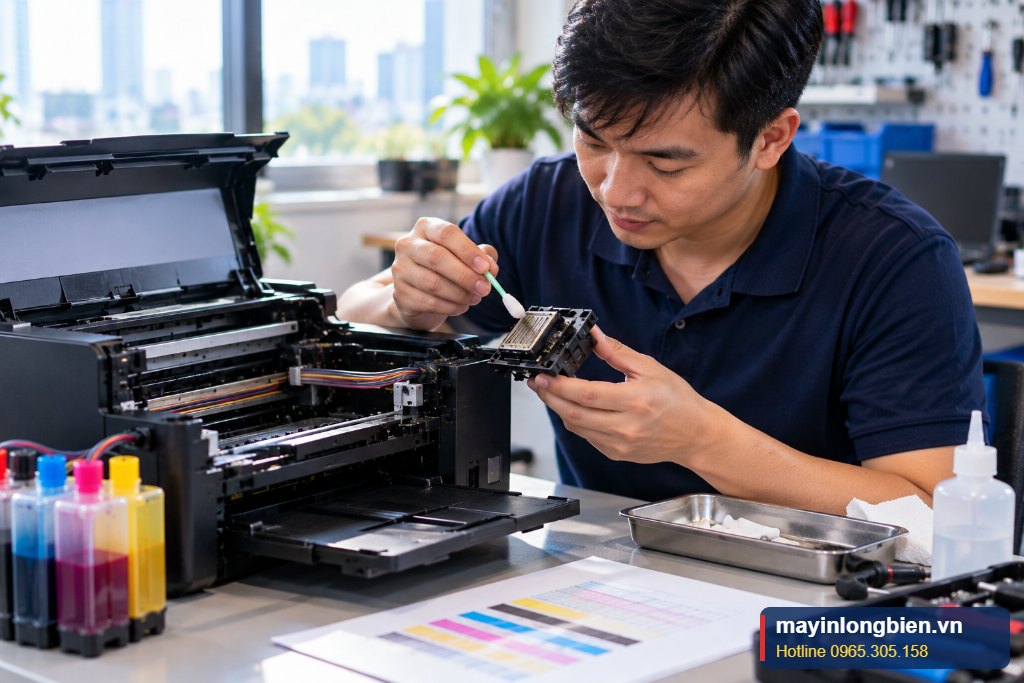 Máy in Epson L6170 mang đến Thần Vũ sửa lỗi tắc đầu phun tại Hà Nội