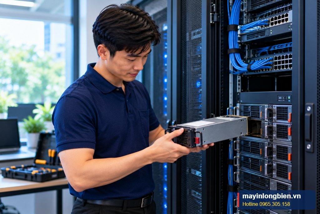 Kỹ thuật viên sửa nguồn server, bảo trì nguồn máy chủ cho doanh nghiệp tại Hà Nội