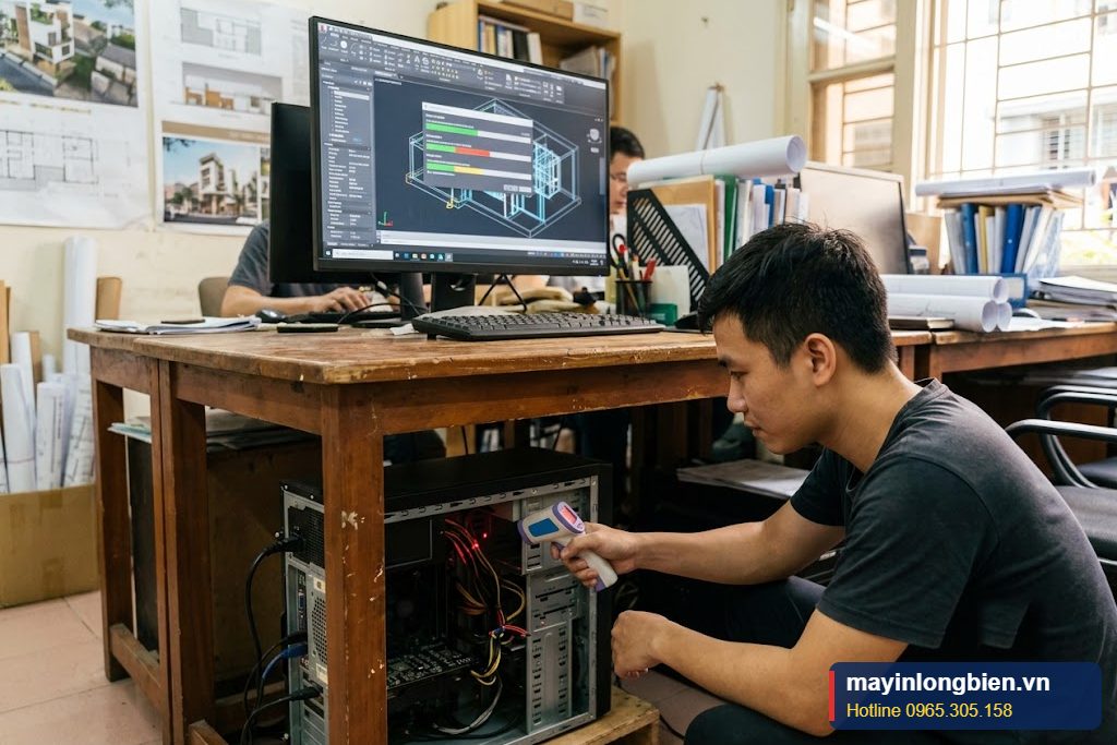 Chạy thử máy trạm sau khi thay giắc 24 pin bị cháy