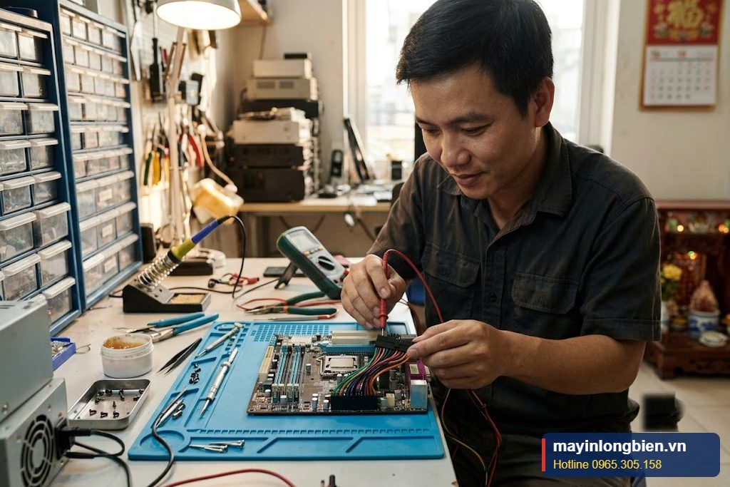 Đo điện áp dây xanh lá PS_ON khi nguồn không nhận lệnh từ main