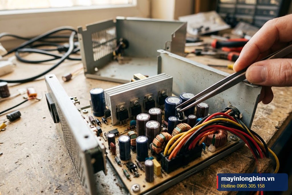 Diode Schottky trên tản nhiệt thứ cấp, nguyên nhân nguồn kêu lạch tạch