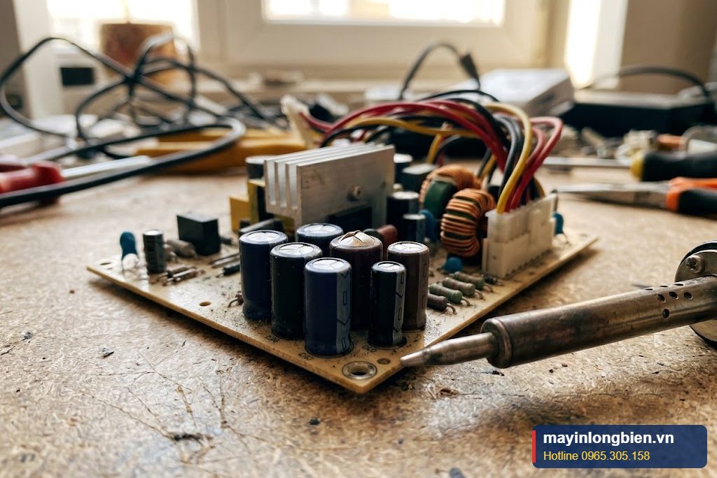 Tụ nguồn phụ 5VSB phồng nắp khiến nguồn kêu tích tích