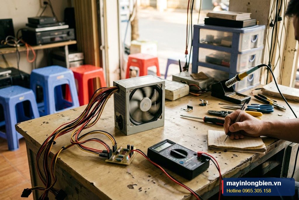 Chạy tải giả kiểm tra nguồn máy tính trước khi giao khách