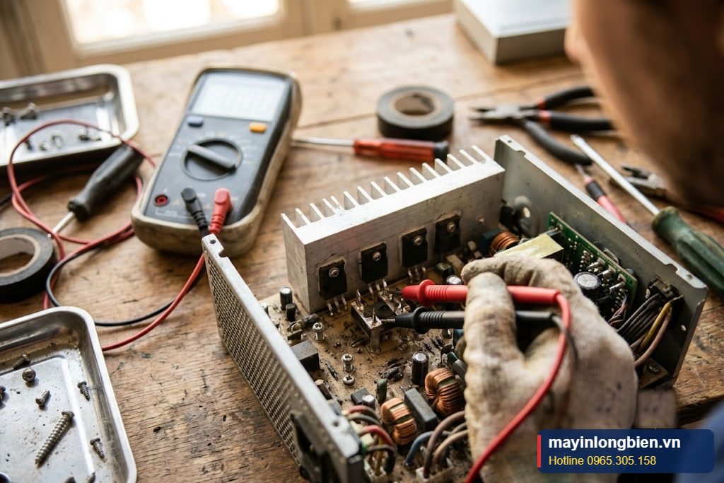 Đo cầu diode và mosfet bị chập trong nguồn nổ cầu chì