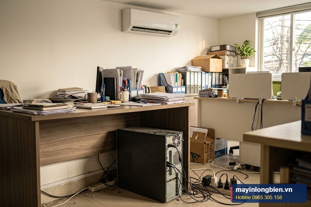 Điều hòa và máy tính chung đường điện gây sụt áp, máy tự restart Điều hòa và máy tính chung đường điện gây sụt áp, máy tự restart