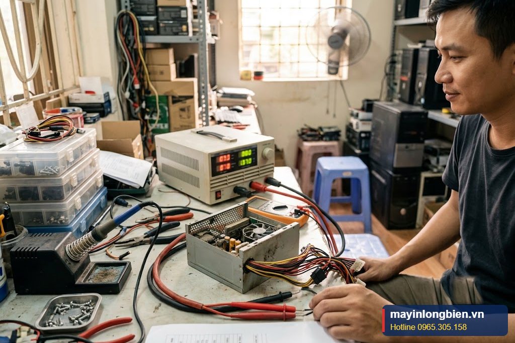 Chạy tải giả đo 12V thấp dưới tải
