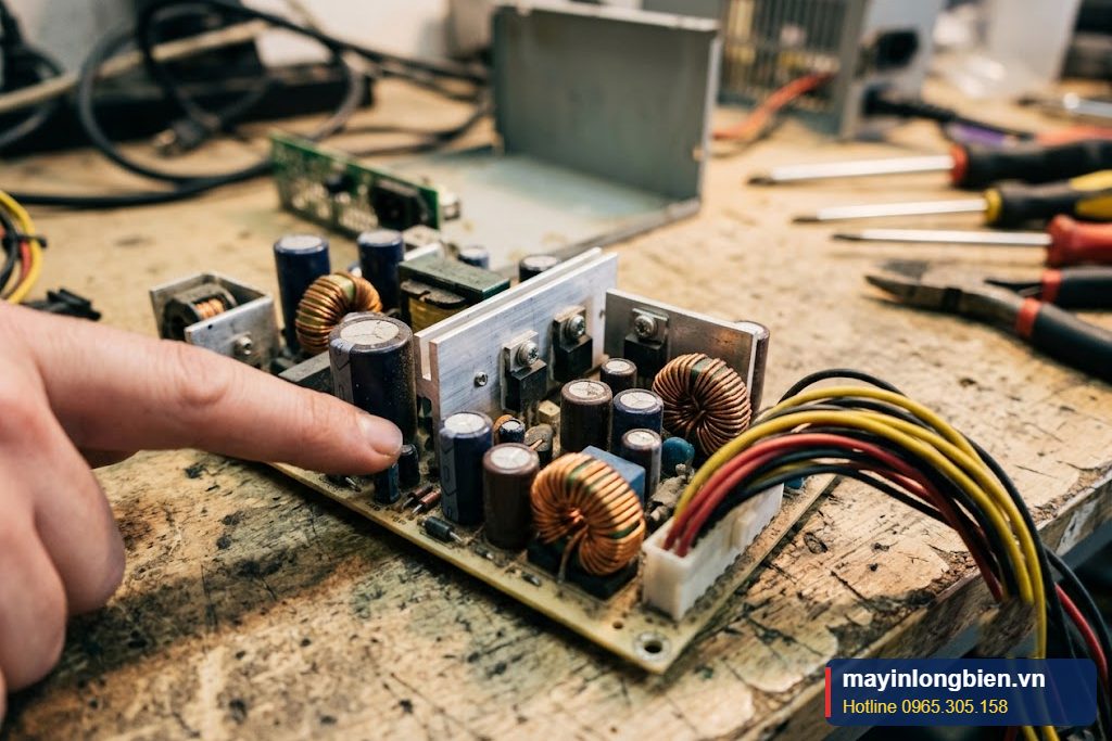Tụ lọc thứ cấp và diode chỉnh lưu gây nguồn sụt áp 12V
