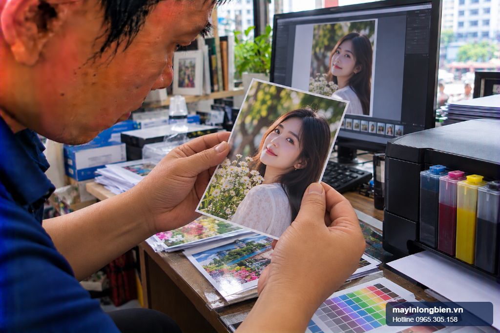 Cài ICC profile Epson L8050 khi in ảnh lệch màu, so sánh ảnh in với màn hình