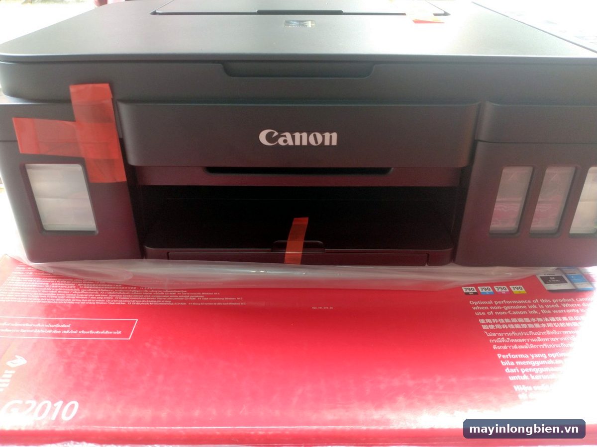 Máy in Canon G2010 của khách Cầu Giấy đang được kiểm tra tại xưởng Thần Vũ Phú Diễn