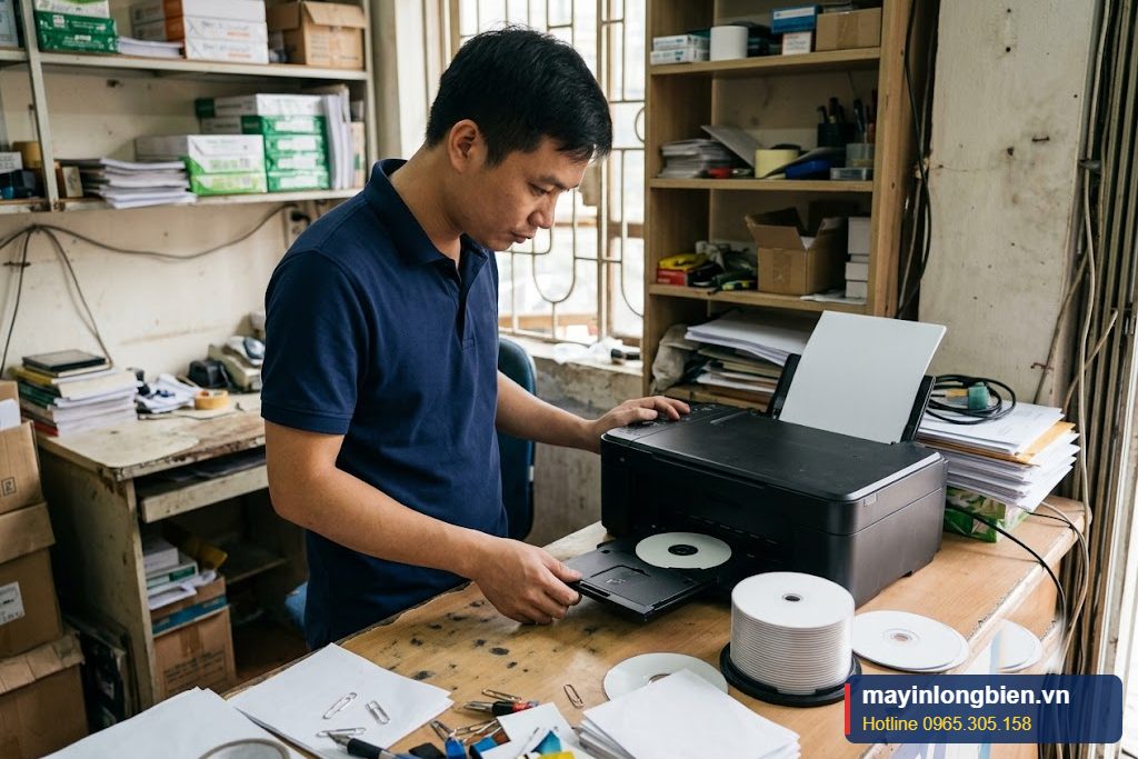 Sửa máy in Canon iP7270 có khay in đĩa tại tiệm in ở Hà Nội