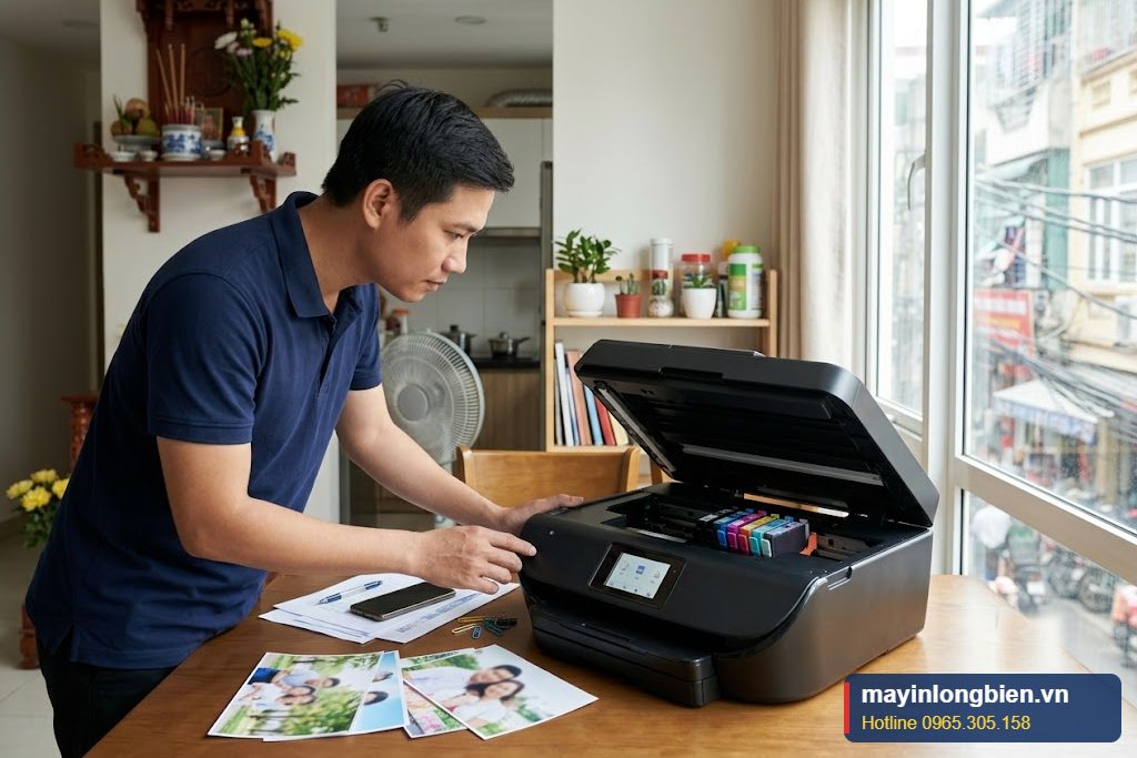 Sửa máy in Canon TS8370 sáu hộp mực in ảnh tại nhà ở Hà Nội