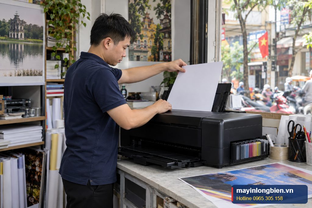 Kỹ thuật sửa máy in Epson L11050 không kéo giấy A3 tại cửa hàng ở Hà Nội