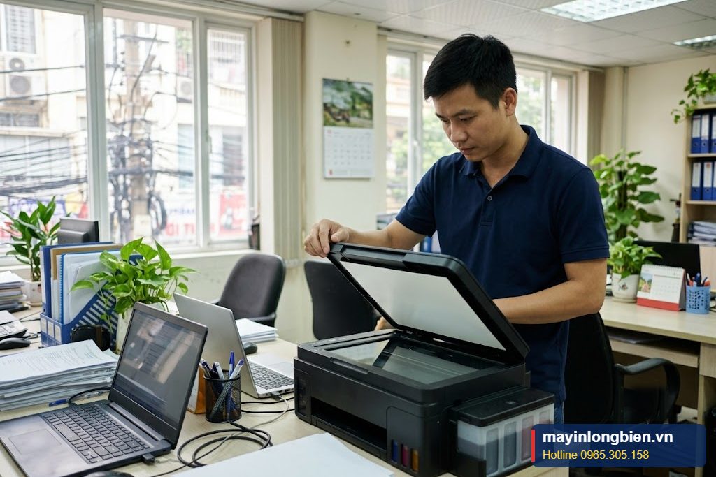 Kỹ thuật viên sửa máy in Epson L210, L220 lỗi scan tại văn phòng Hà Nội Kỹ thuật viên sửa máy in Epson L210, L220 lỗi scan tại văn phòng Hà Nội