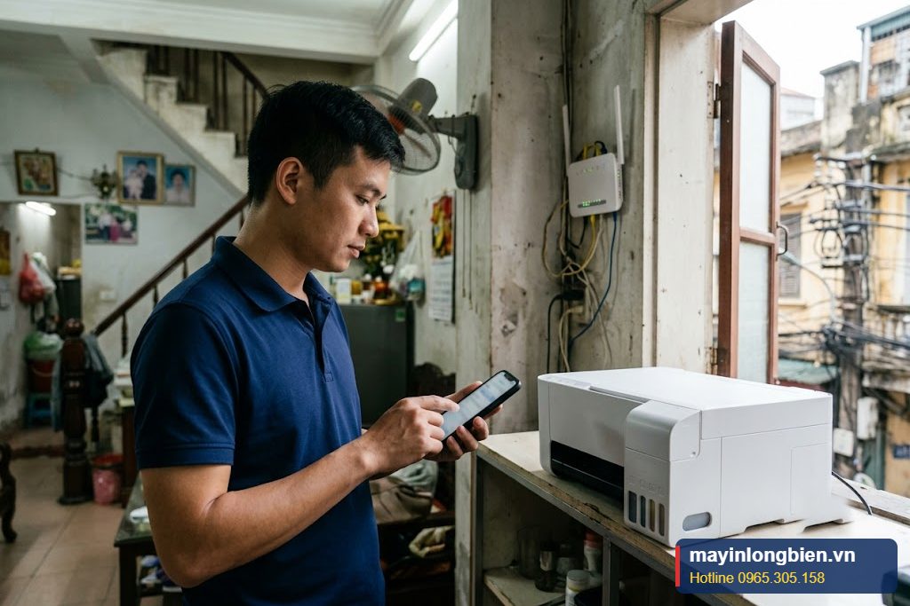 Kỹ thuật cài lại kết nối Smart Panel cho máy in Epson L3156 L3256 tại nhà ở Hà Nội