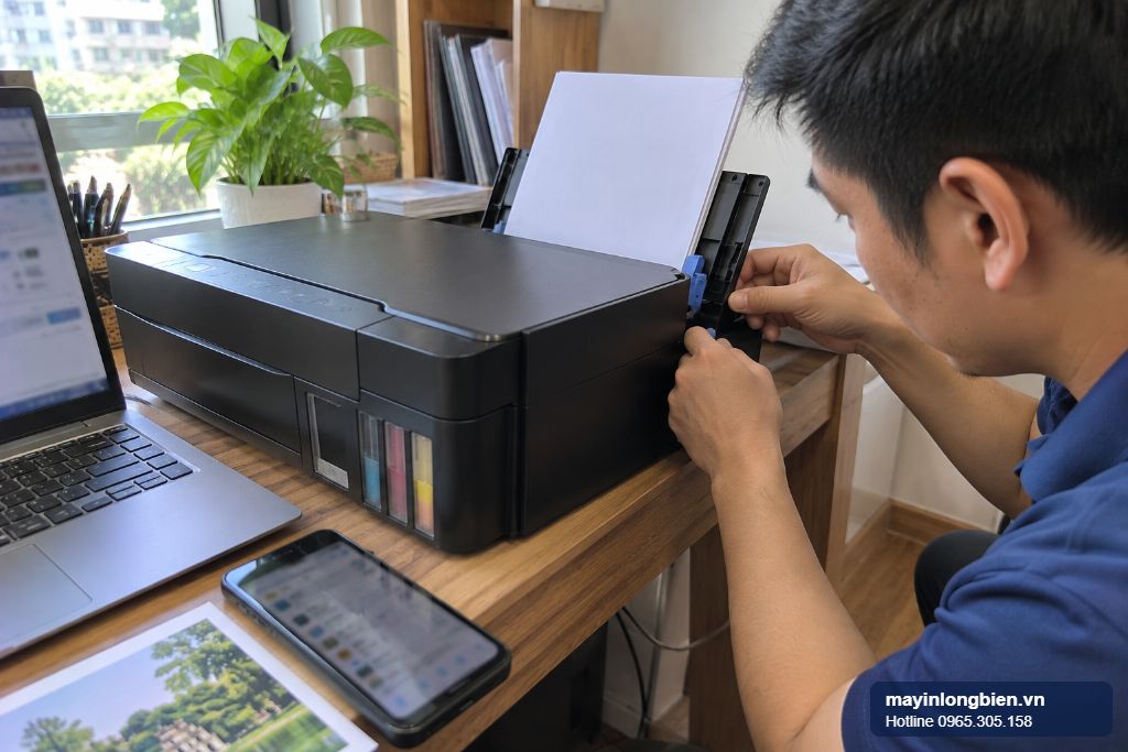 Sửa máy in Epson L3550 đời mới, máy in bình mực nhỏ gọn trên bàn làm việc tại nhà Sửa máy in Epson L3550 đời mới, máy in bình mực nhỏ gọn trên bàn làm việc tại nhà