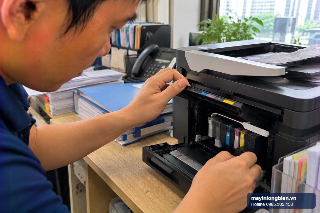 Kỹ thuật viên sửa máy in Epson WF-2850 không nhận hộp mực tại văn phòng Kỹ thuật viên sửa máy in Epson WF-2850 không nhận hộp mực tại văn phòng
