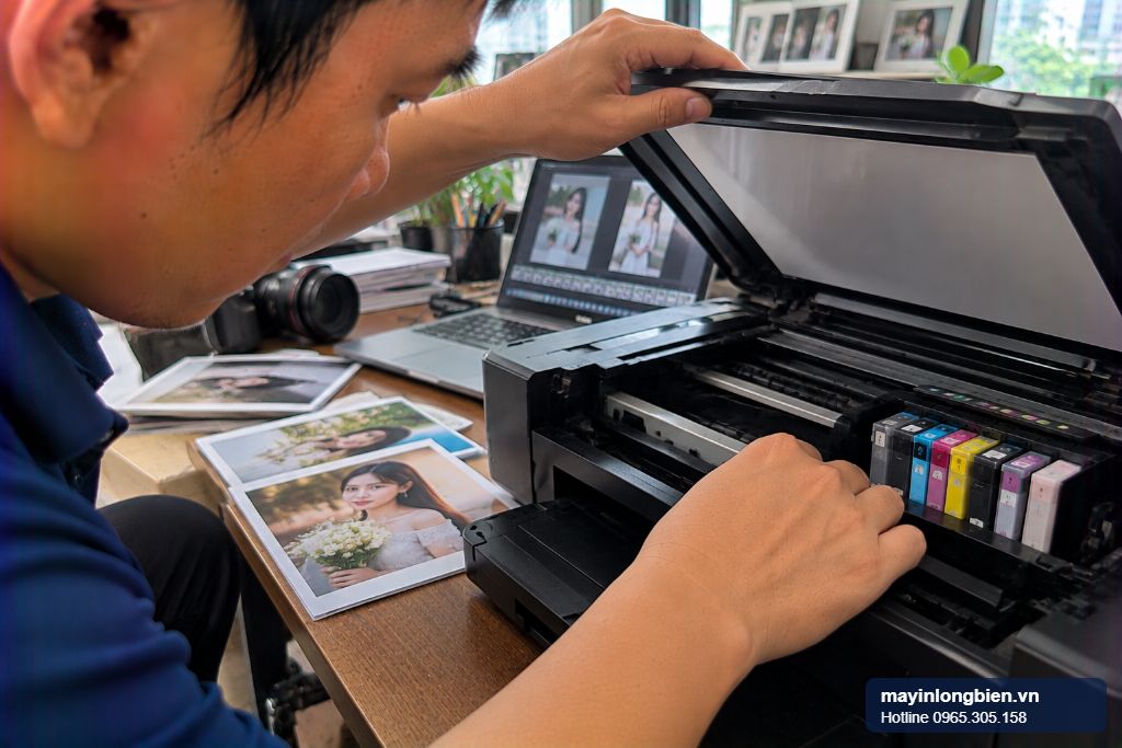 Sửa máy in Epson XP-8700 in ảnh tại studio nhỏ ở Hà Nội