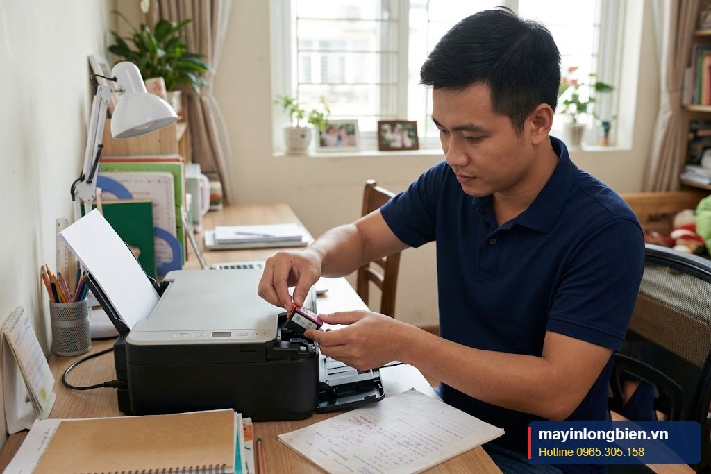 Sửa máy in HP DeskJet 2130 không nhận hộp mực tại nhà