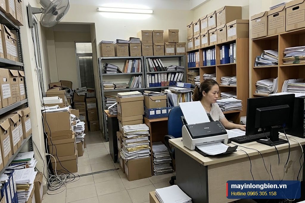 Văn phòng số hóa hồ sơ bằng máy scan Văn phòng số hóa hồ sơ bằng máy scan