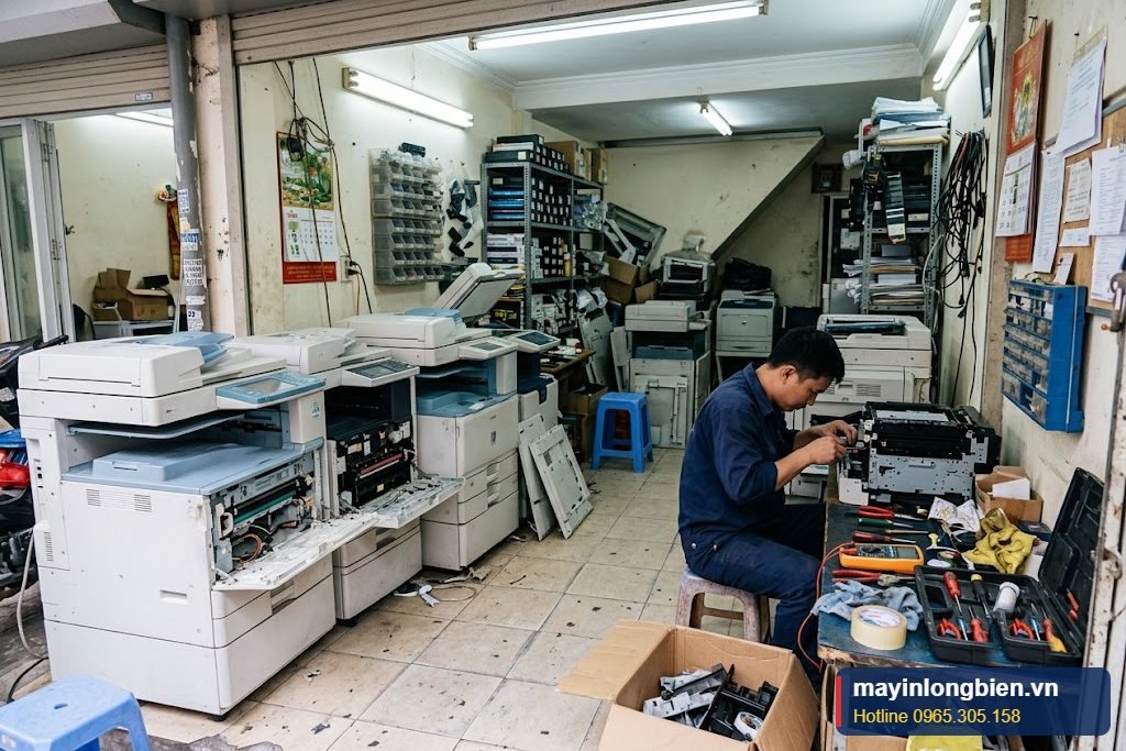 Xưởng sửa chữa thiết bị văn phòng tại Long Biên