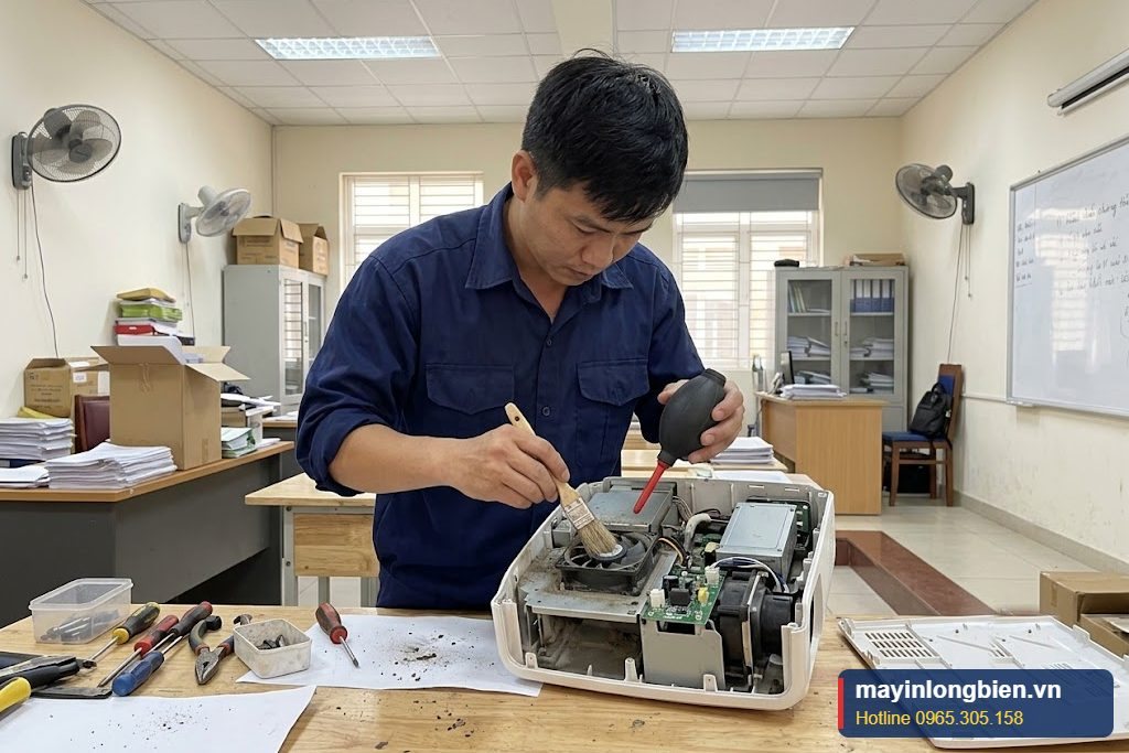 Kỹ thuật vệ sinh quạt tản nhiệt bên trong máy chiếu Kỹ thuật vệ sinh quạt tản nhiệt bên trong máy chiếu