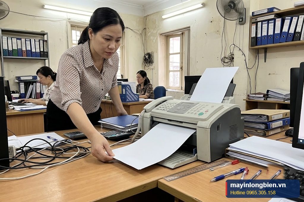 Máy fax gửi, nhận bình thường sau khi xử lý