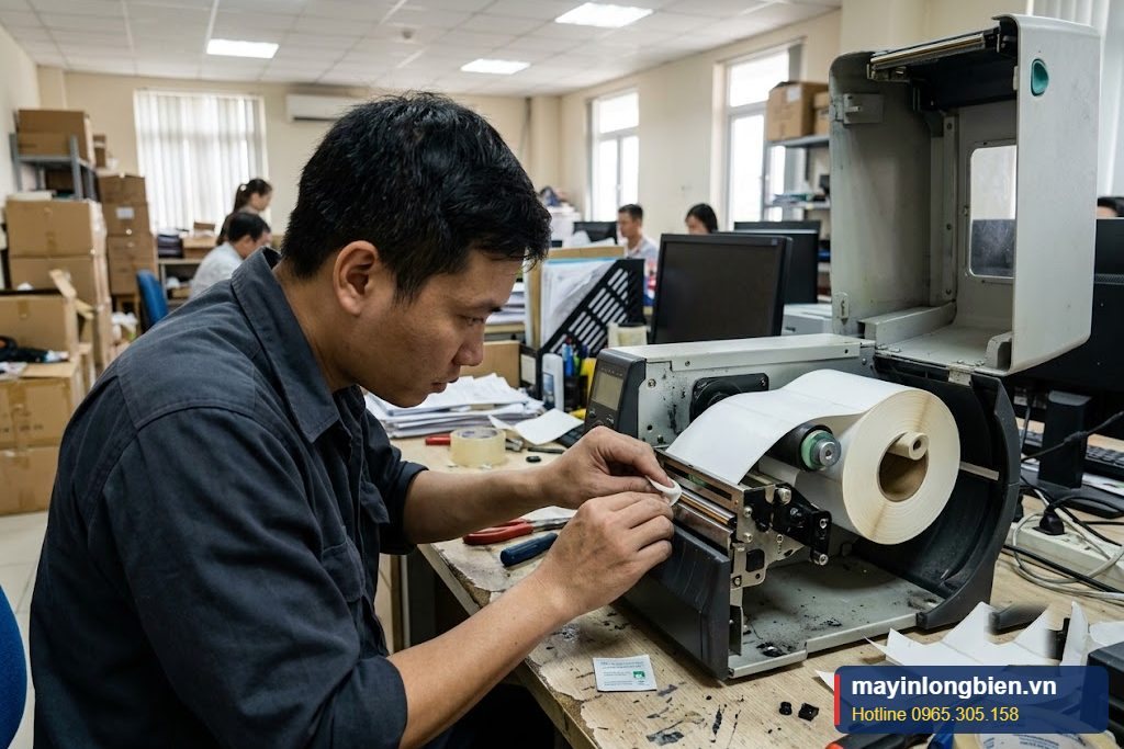 Kỹ thuật vệ sinh đầu in máy in tem nhãn bằng bút lau cồn chuyên dụng Kỹ thuật vệ sinh đầu in máy in tem nhãn bằng bút lau cồn chuyên dụng