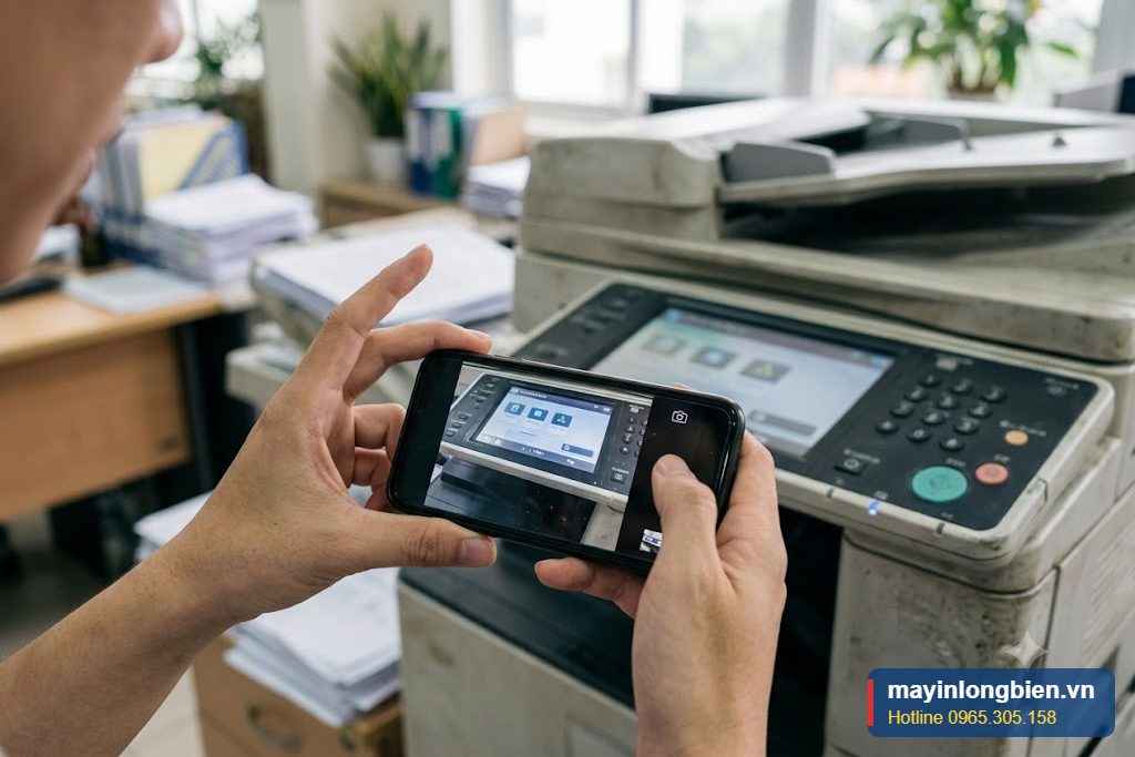 Khách gửi ảnh lỗi máy photocopy qua điện thoại để được báo giá Khách gửi ảnh lỗi máy photocopy qua điện thoại để được báo giá