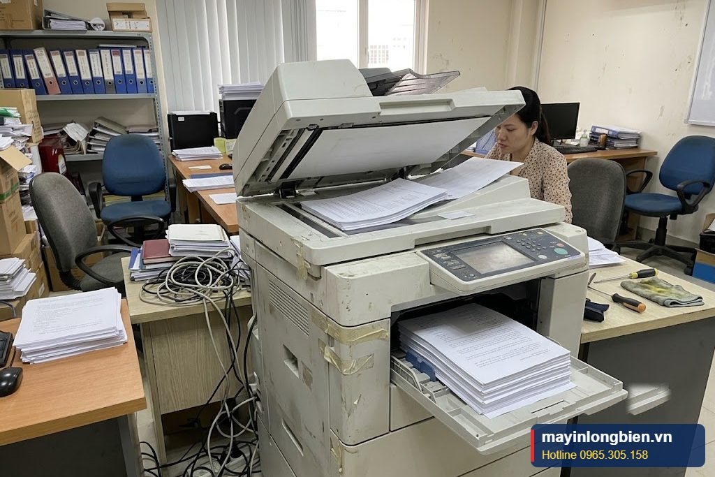Bộ nạp bản gốc kéo giấy đều sau khi thay cao su