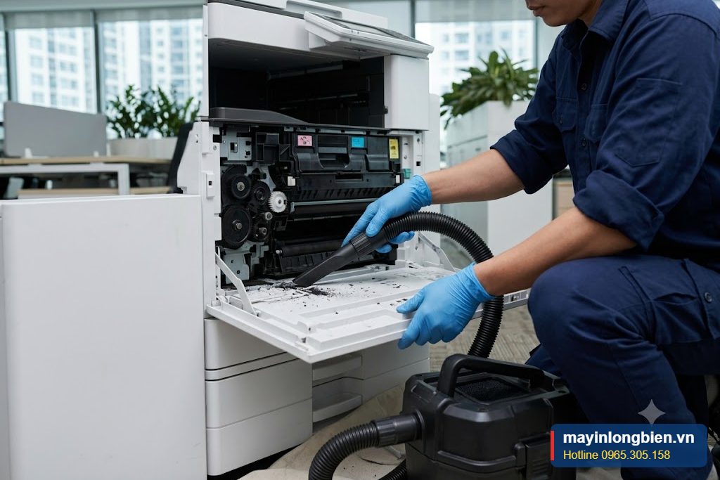 Kỹ thuật vệ sinh khoang mực thải bằng máy hút bụi chuyên dụng Kỹ thuật vệ sinh khoang mực thải bằng máy hút bụi chuyên dụng