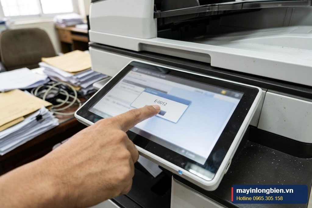 Màn hình máy photocopy hiển thị mã lỗi dạng số Màn hình máy photocopy hiển thị mã lỗi dạng số