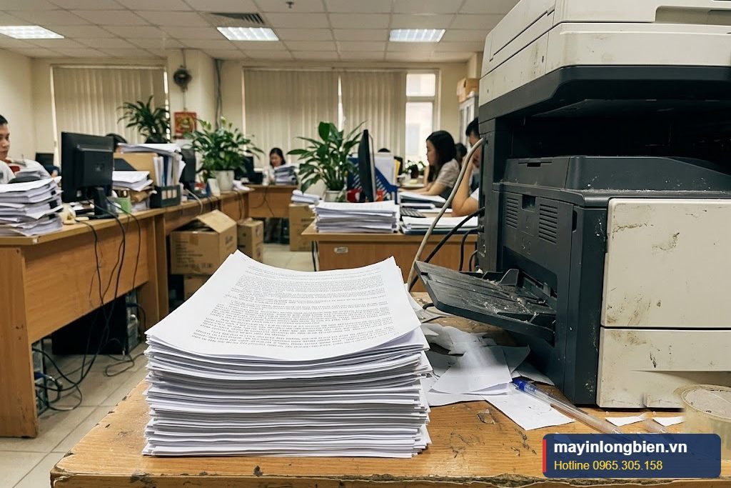 Giấy bị cong mép sau khi in mặt thứ nhất dễ gây kẹt khi đảo mặt Giấy bị cong mép sau khi in mặt thứ nhất dễ gây kẹt khi đảo mặt