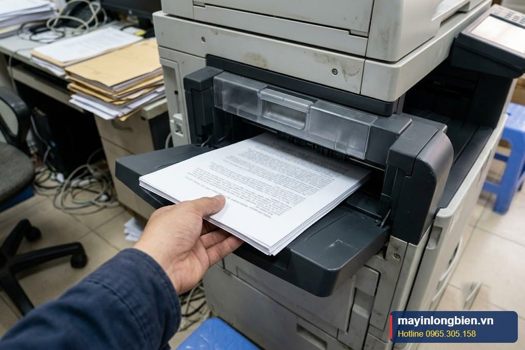 Máy photocopy in rõ nét sau khi xử lý lỗi