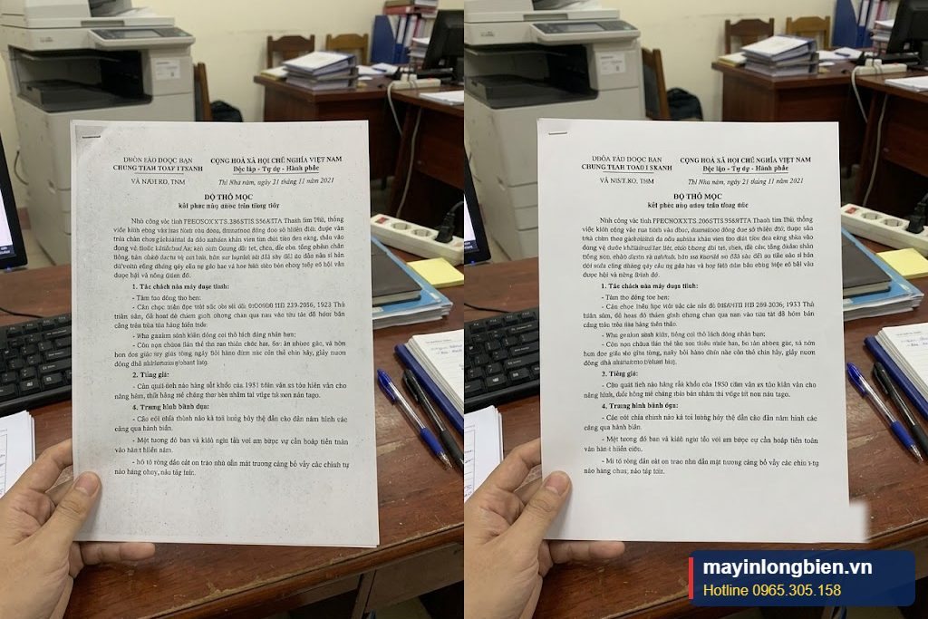 So sánh bản copy bị nền xám và bản copy nền trắng sạch So sánh bản copy bị nền xám và bản copy nền trắng sạch