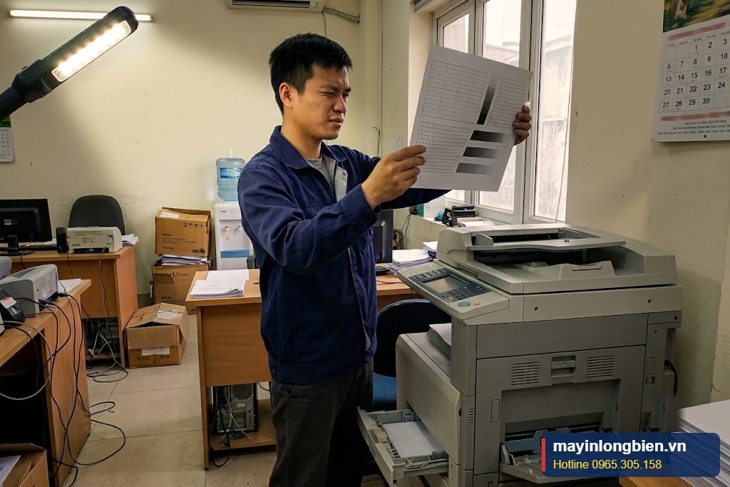 Kỹ thuật kiểm tra bản copy thử sau khi sửa máy photocopy