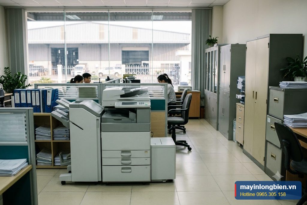Máy photocopy trong văn phòng hành chính khu công nghiệp