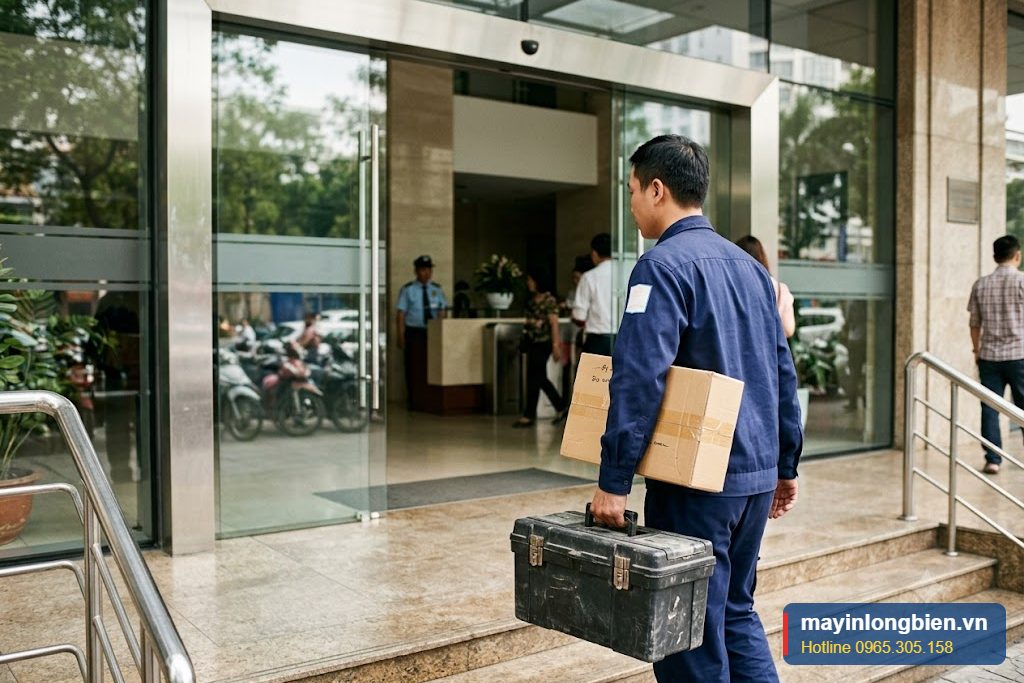 Kỹ thuật mang linh kiện thay thế đến tận nơi sửa máy photocopy Kỹ thuật mang linh kiện thay thế đến tận nơi sửa máy photocopy