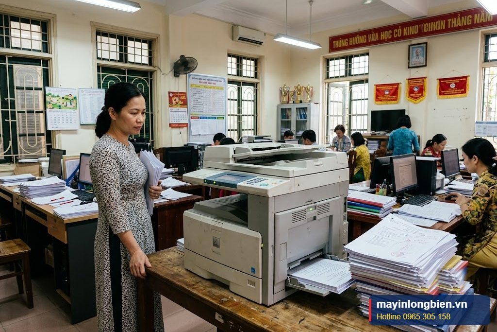 Máy photocopy phòng giáo vụ trường học cần in đề số lượng lớn Máy photocopy phòng giáo vụ trường học cần in đề số lượng lớn