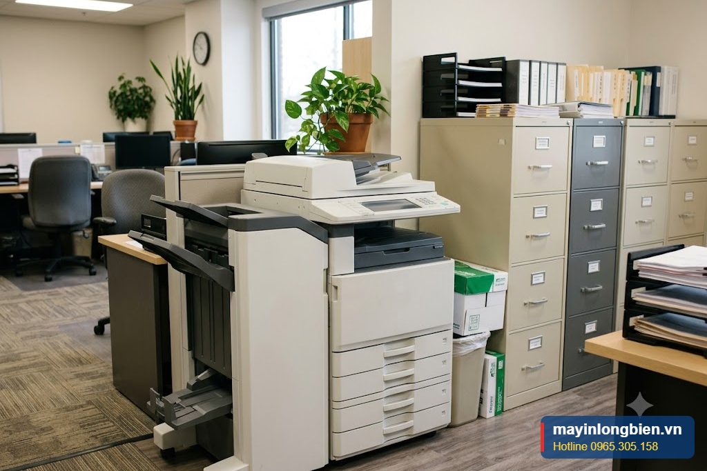 Máy photocopy tại phòng hành chính cơ quan sau khi bảo dưỡng