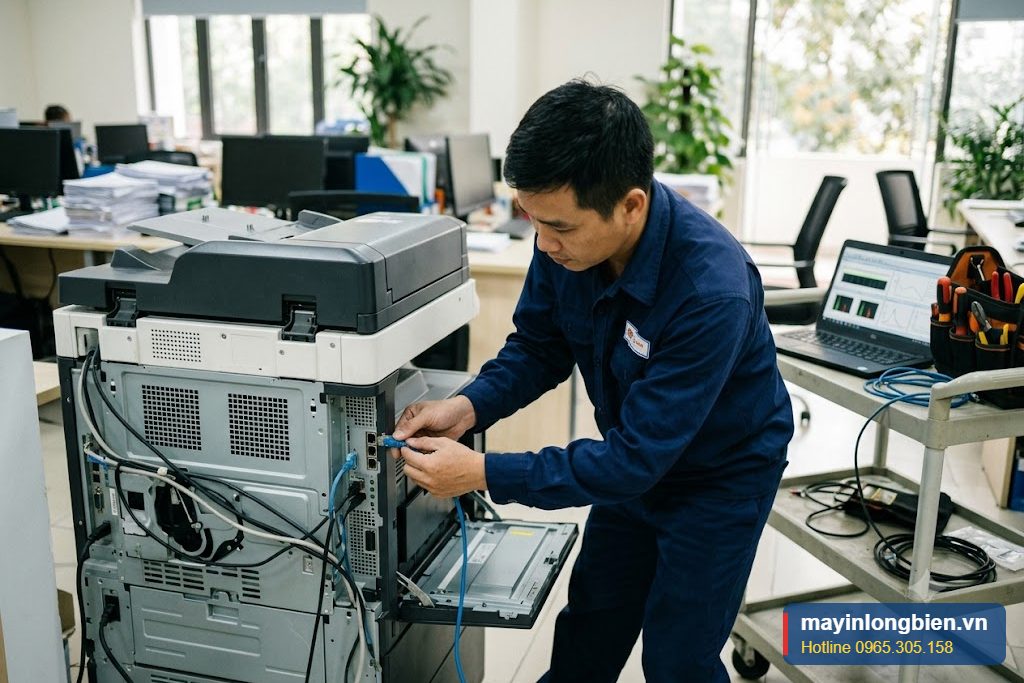 Kỹ thuật lắp đặt, kết nối máy photocopy cho thuê vào mạng văn phòng Kỹ thuật lắp đặt, kết nối máy photocopy cho thuê vào mạng văn phòng