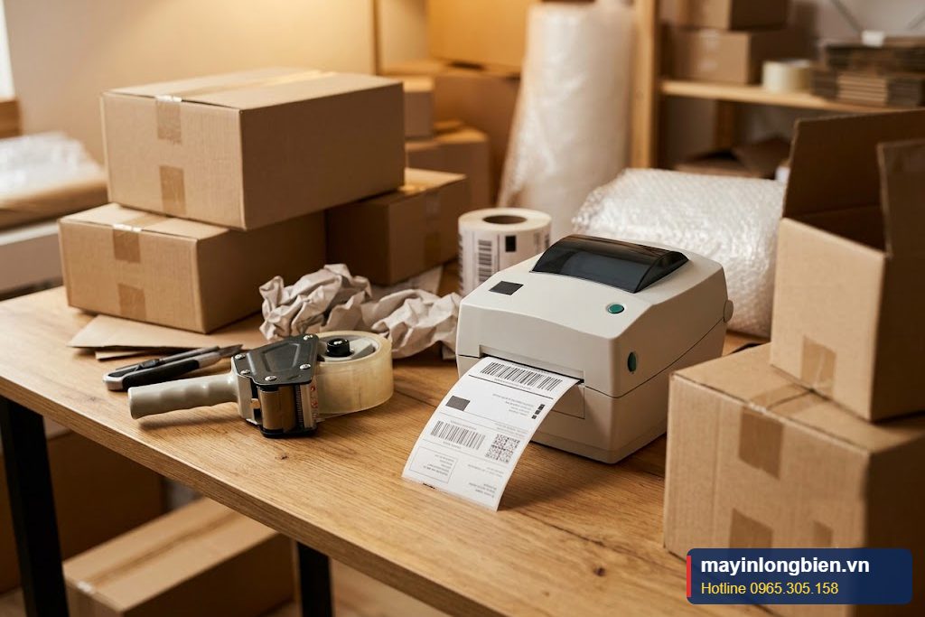 Máy in nhiệt in tem vận đơn cho shop online