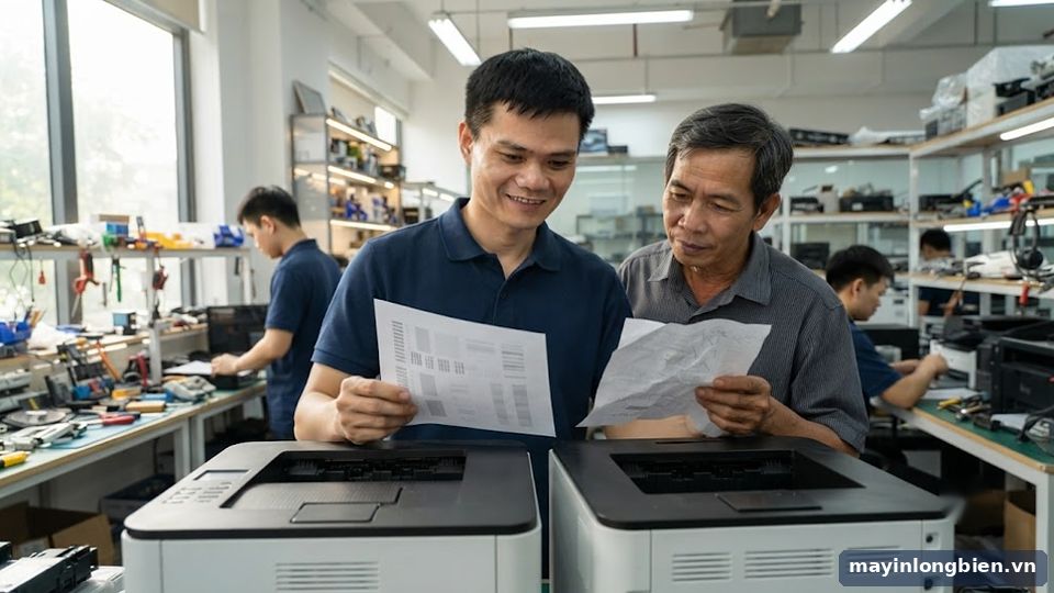 Kiểm tra máy in phun màu khi yêu cầu bảo hành